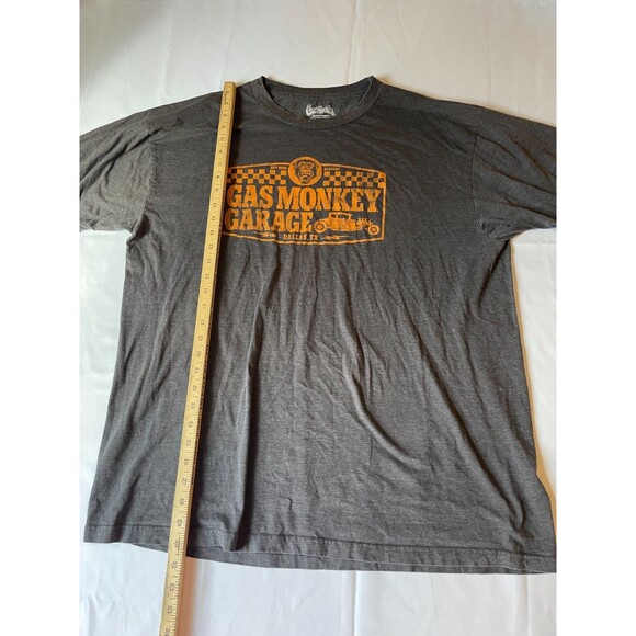 2XLT Black Gas Monkey Garage Grunge Shirt Graphic Tee Crew Short Sleeve Mens - Picture 3 of 4